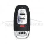 Carcasă smart key AUDI, 4 butoane, lamelă HU-HAA / HU66